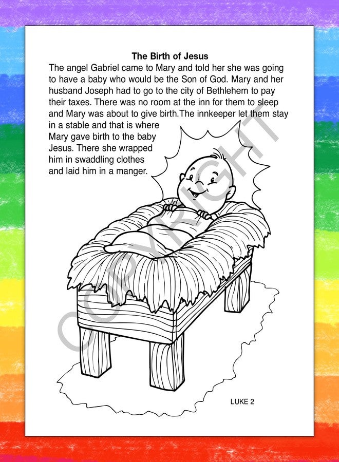 ZOCO - Bible Stories Coloring Books for Kids (50 Bulk Pack, Without Crayons) - Christian Activity Books for Sunday School, VBS, CCD, Church Events, Religious Gifts - Image 2